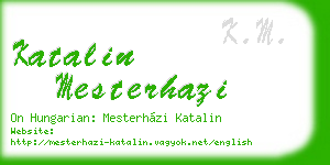 katalin mesterhazi business card