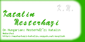 katalin mesterhazi business card